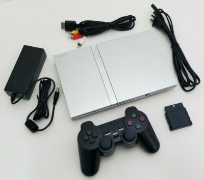 PS2 PlayStation 2 Slim SCPH-79001, Consola+Cables+Mando Inalambrico, Segunda Mano. Barato. Oferta!