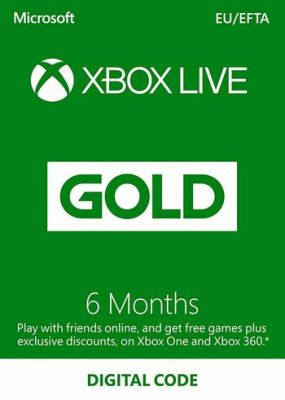 Suscripción Xbox Live Gold 6 meses Xbox Live código España Barato  Oferta 